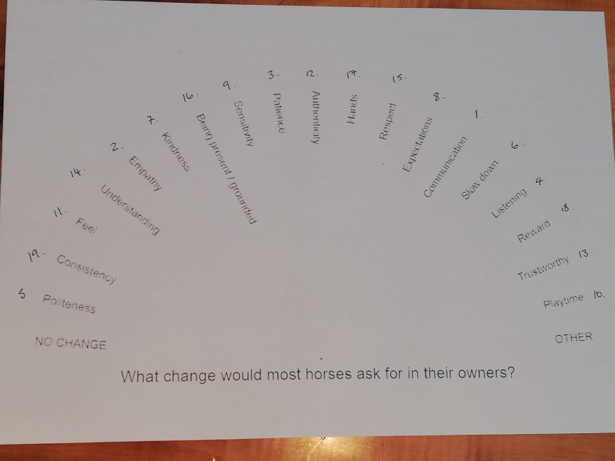 What do horses want to change about their owners